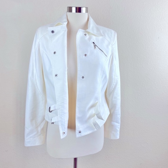 Javier Simorra White Jean Jacket - Picture 7 of 13